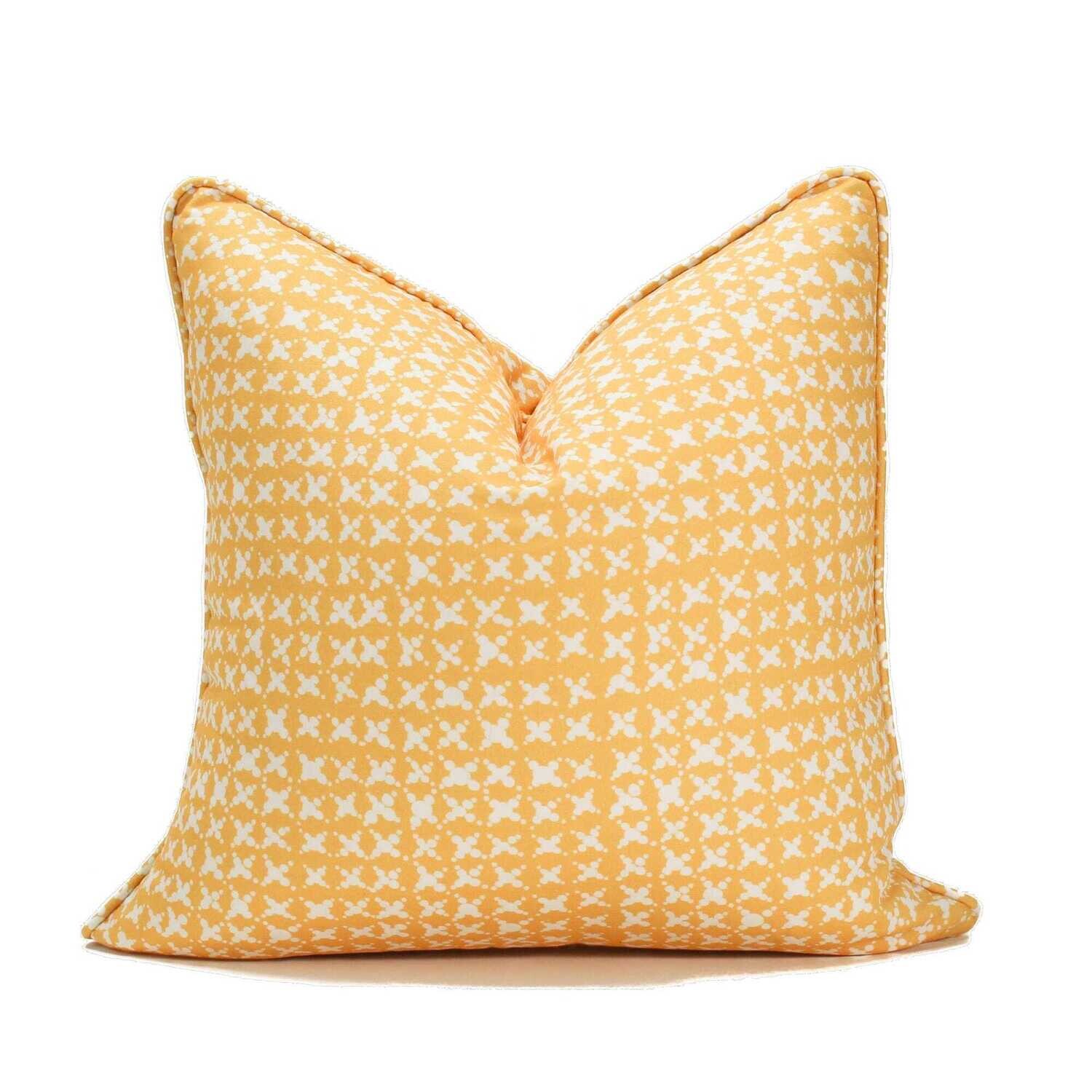 Linen Cotton Decorative Pillow - Smatte | Citron Pattern - Handcrafted Montreal