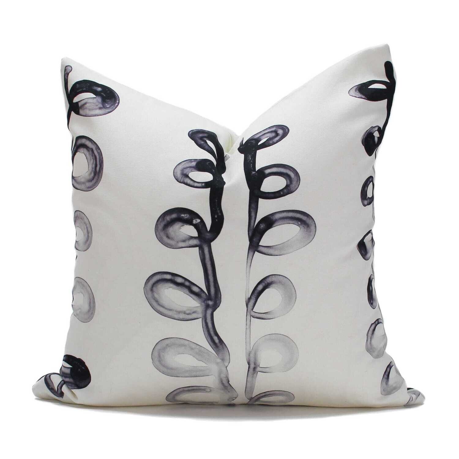 Linen Cotton Decorative Pillow - Pillow in Loop Vertical | Winter Sun Pattern - Handcrafted Montreal