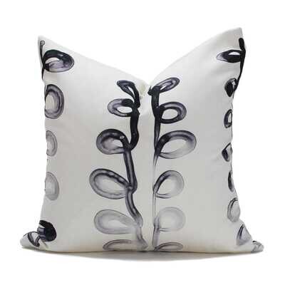 Linen Cotton Decorative Pillow - Pillow in Loop Vertical | Winter Sun Pattern - Handcrafted Montreal