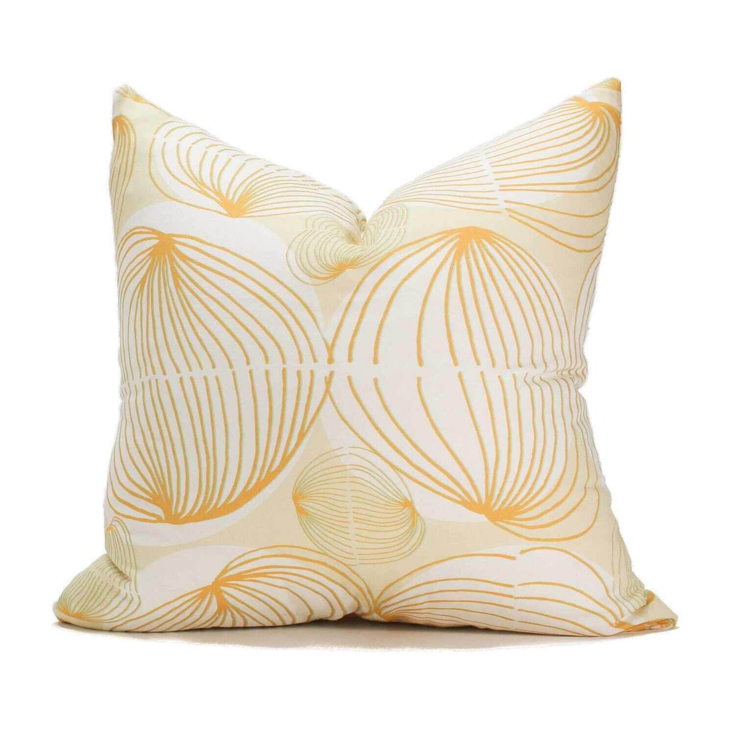 Linen Cotton Decorative Pillow - Tumble | Citron Pattern - Handcrafted Montreal