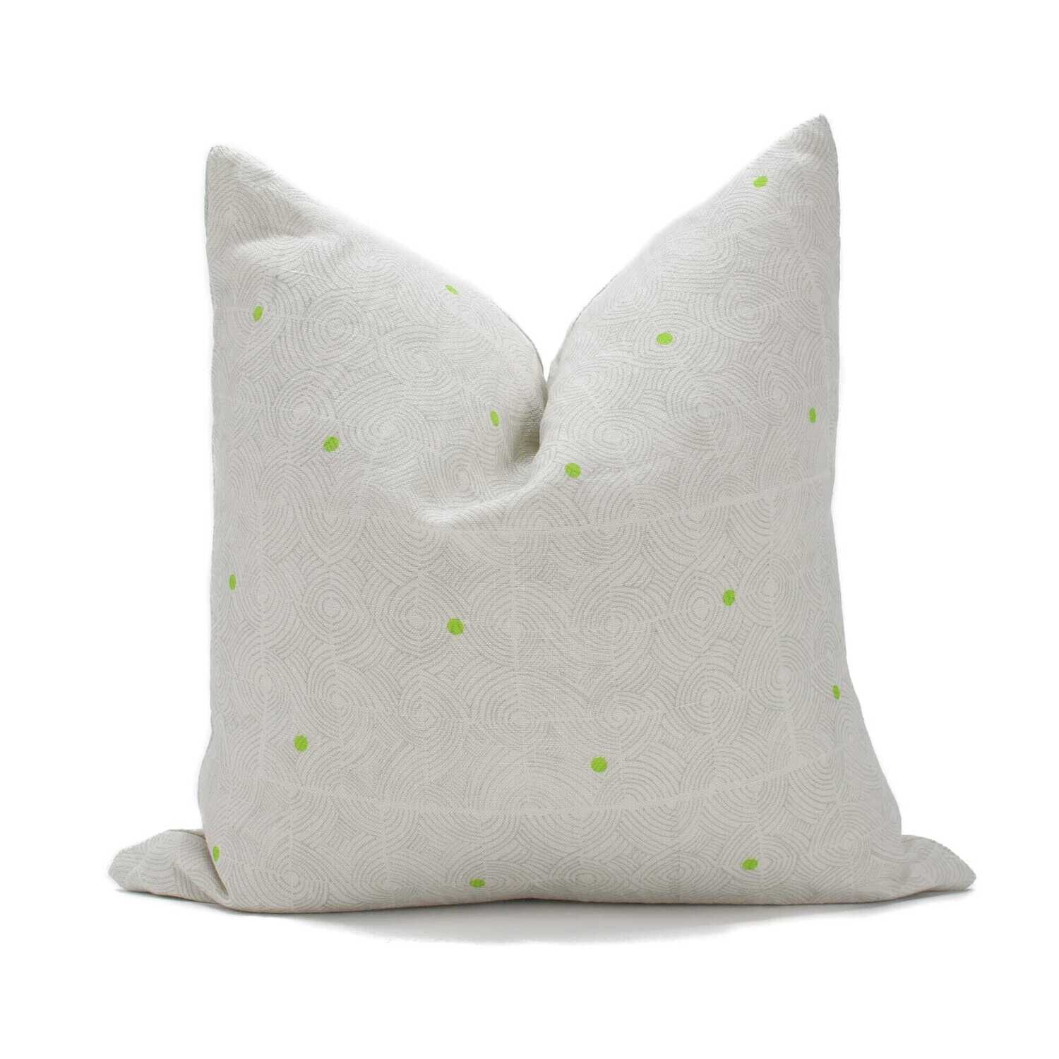 Organic Linen Decorative Pillow - Eddy Pillow Pattern - Handcrafted Montreal