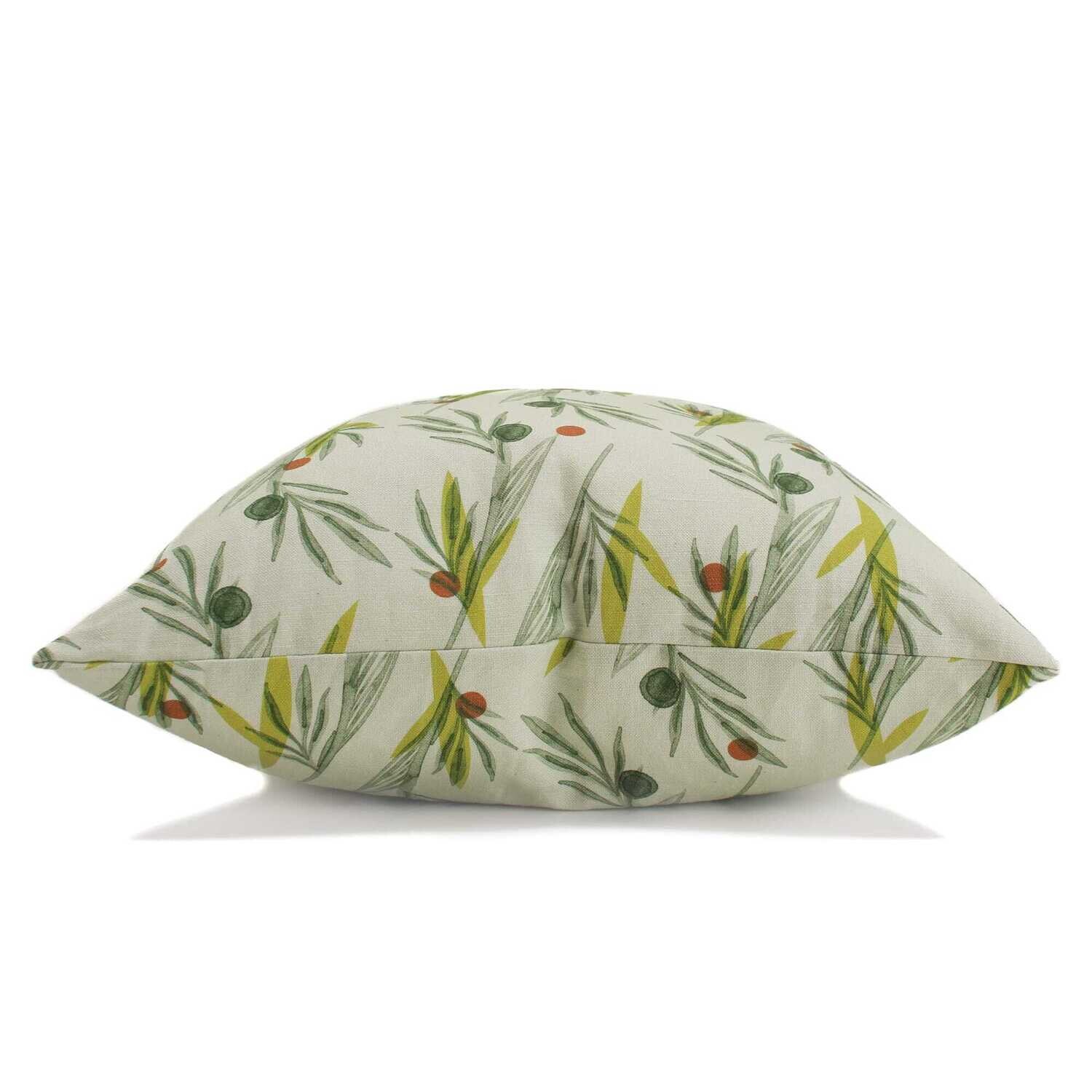 Organic Linen Decorative Pillow - Daphne | Meadow Pillow Pattern - Handcrafted Montreal
