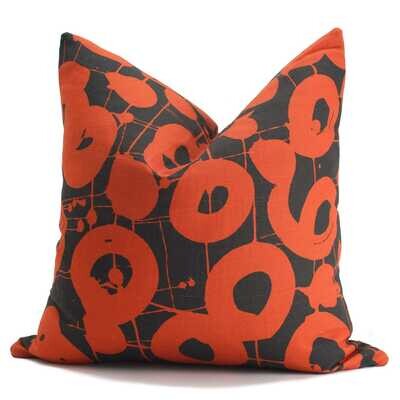 Organic Linen Decorative Pillow - Hotspot | Meadow Pillow Pattern - Handcrafted Montreal