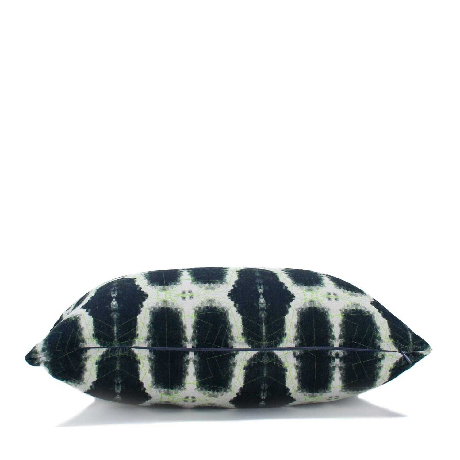 Organic Linen Decorative Pillow - Episodic | Mono Pillow Pattern - Handcrafted Montreal