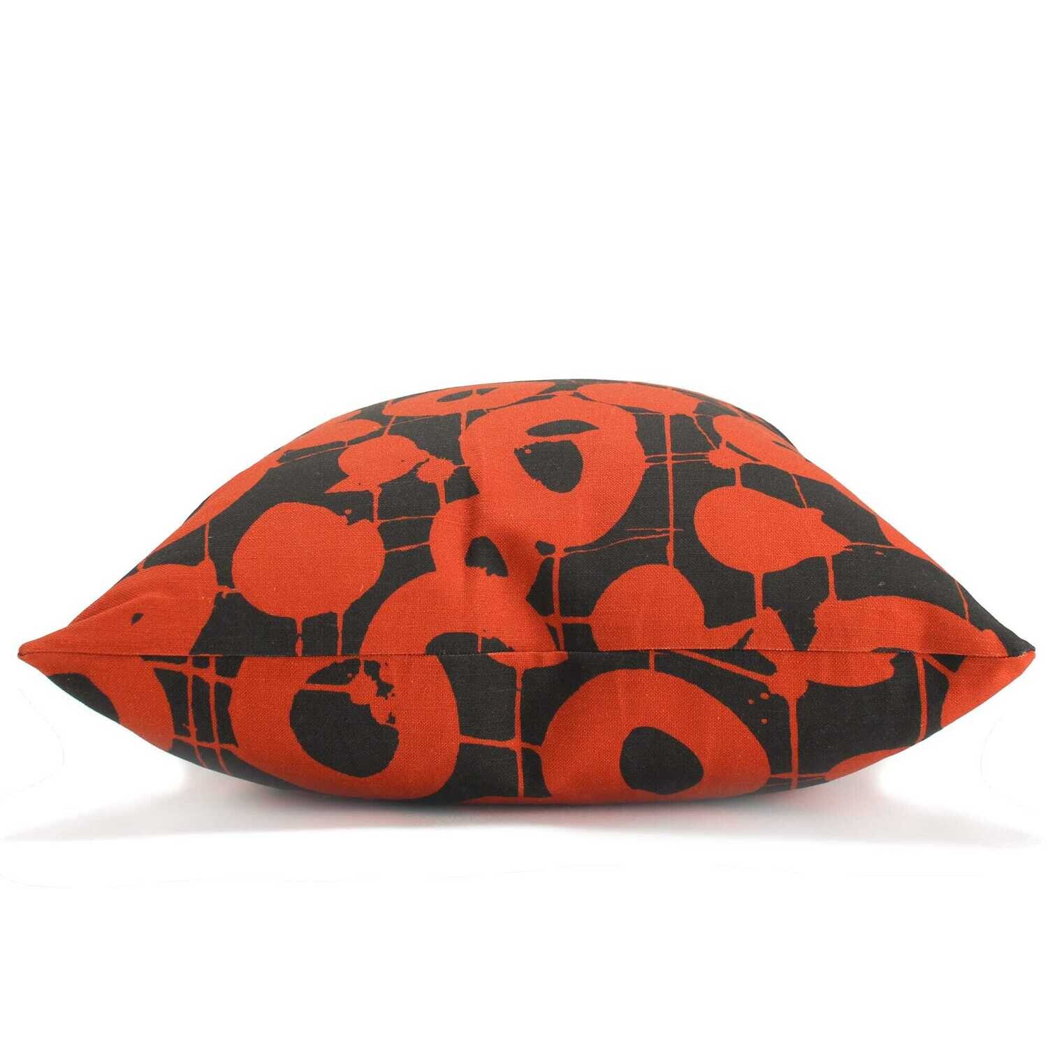 Organic Linen Decorative Pillow - Hotspot | Meadow Pillow Pattern - Handcrafted Montreal