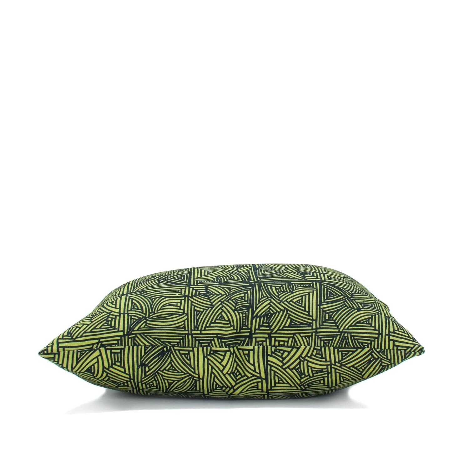 Organic Linen Decorative Pillow - Handbasket | Meadow Pillow Pattern - Handcrafted Montreal