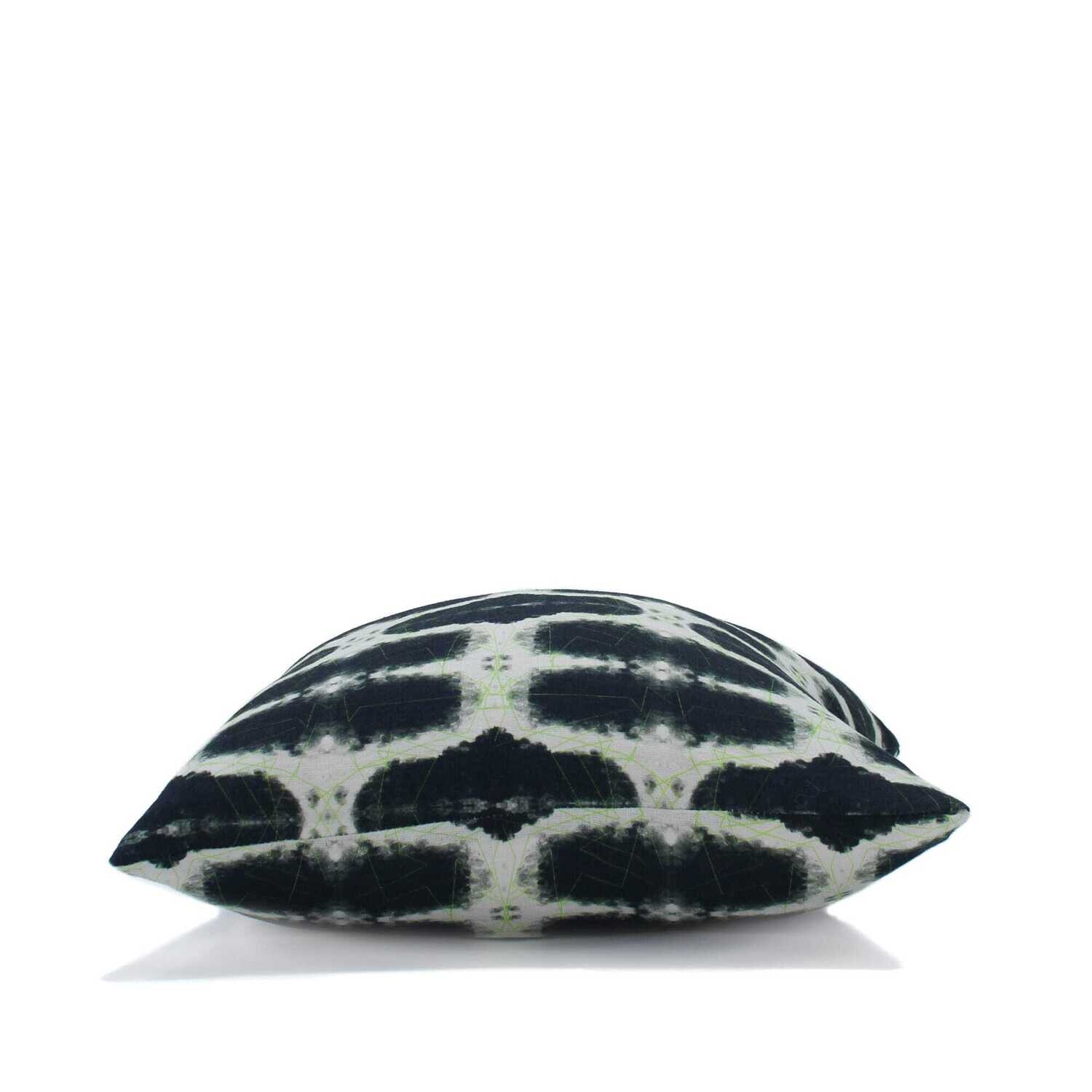 Organic Linen Decorative Pillow - Episodic | Mono Pillow Pattern - Handcrafted Montreal