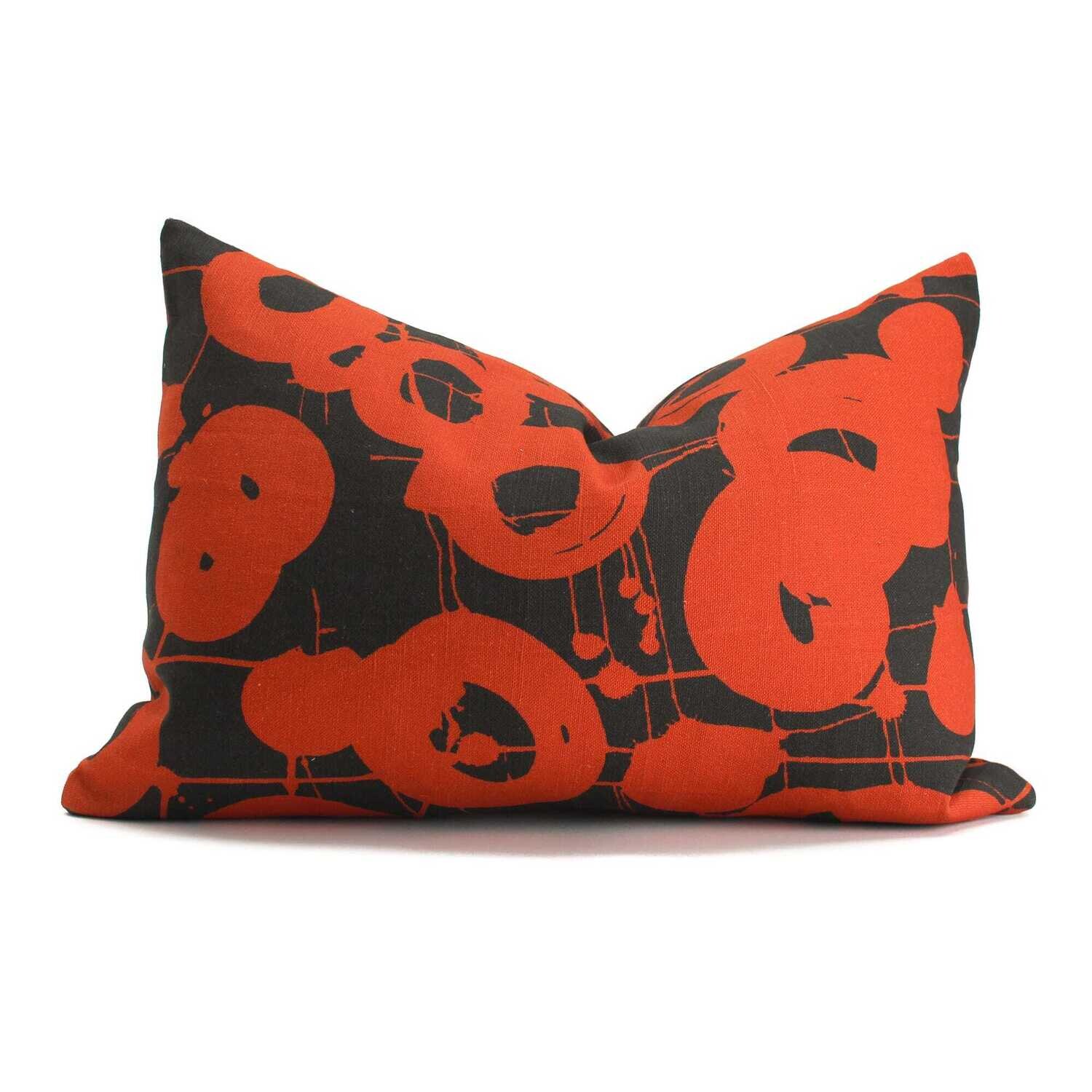 Organic Linen Decorative Pillow - Hotspot | Meadow Pillow Pattern - Handcrafted Montreal