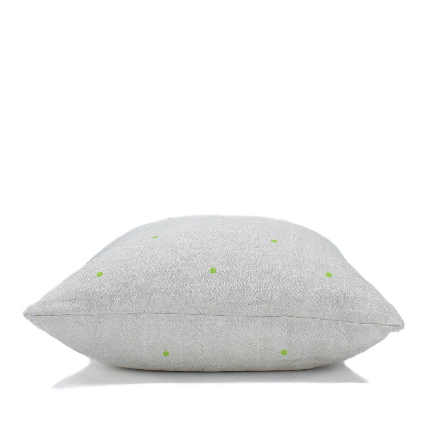 Organic Linen Decorative Pillow - Eddy Pillow Pattern - Handcrafted Montreal