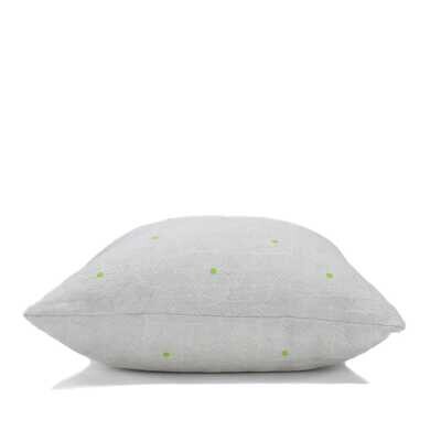 Organic Linen Decorative Pillow - Eddy Pillow Pattern - Handcrafted Montreal