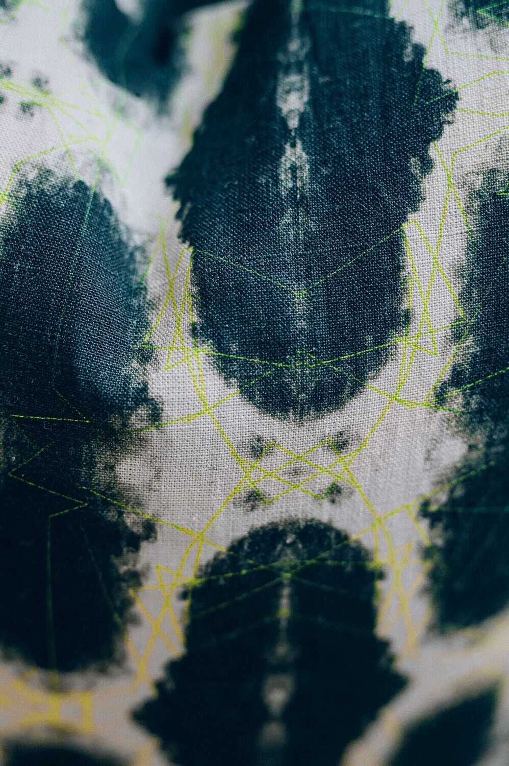 Organic Linen Decorative Pillow - Episodic | Mono Pillow Pattern - Handcrafted Montreal