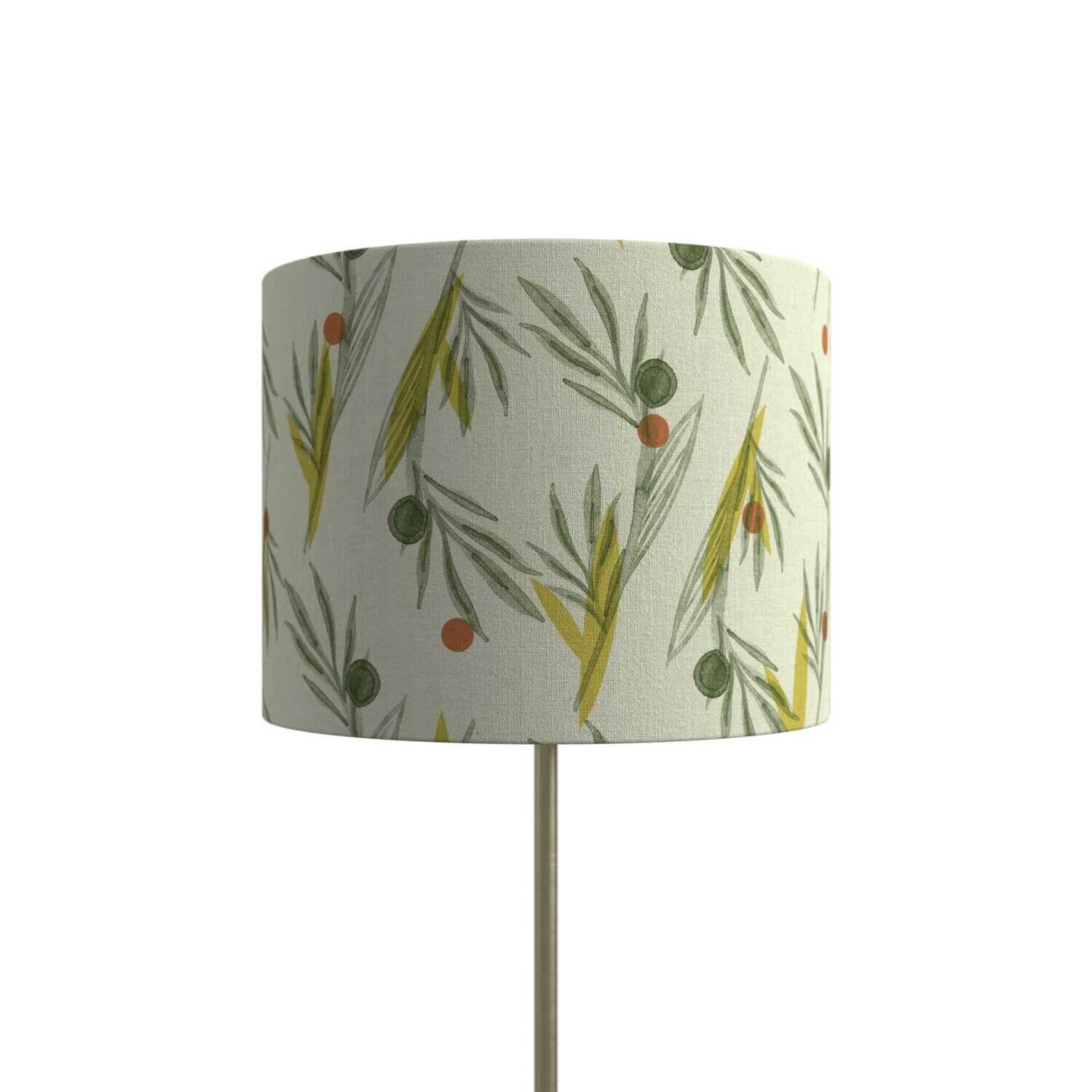 Handcrafted Organic Linen Lampshade - Daphne | Meadow Pattern -  Custom Montreal Design