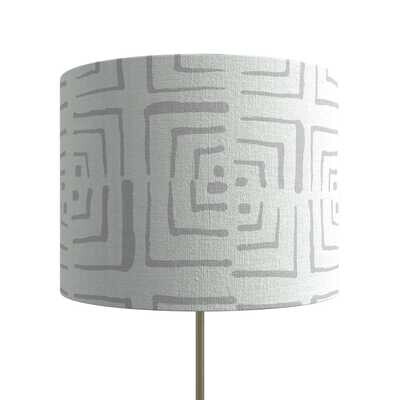 Handcrafted Organic Linen Lampshade - Aperture Pattern -  Custom Montreal Design