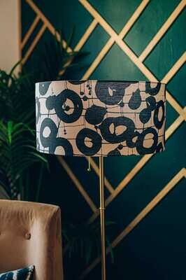 Handcrafted Organic Linen Lampshade - Hotspot | Mono Pattern -  Custom Montreal Design