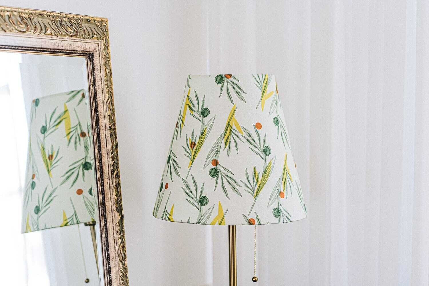 Handcrafted Organic Linen Lampshade - Daphne | Meadow Pattern -  Custom Montreal Design