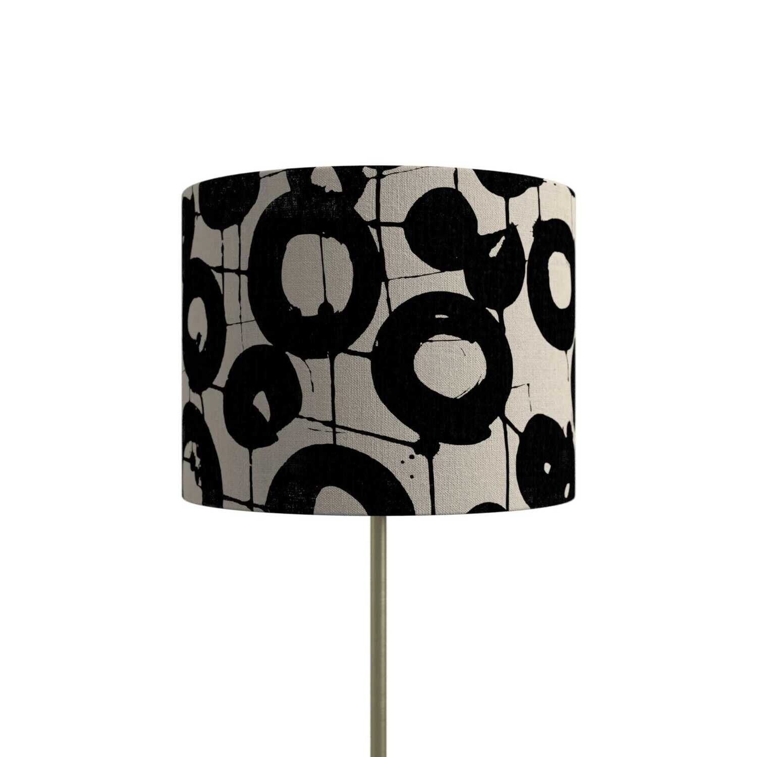 Handcrafted Organic Linen Lampshade - Hotspot | Mono Pattern -  Custom Montreal Design