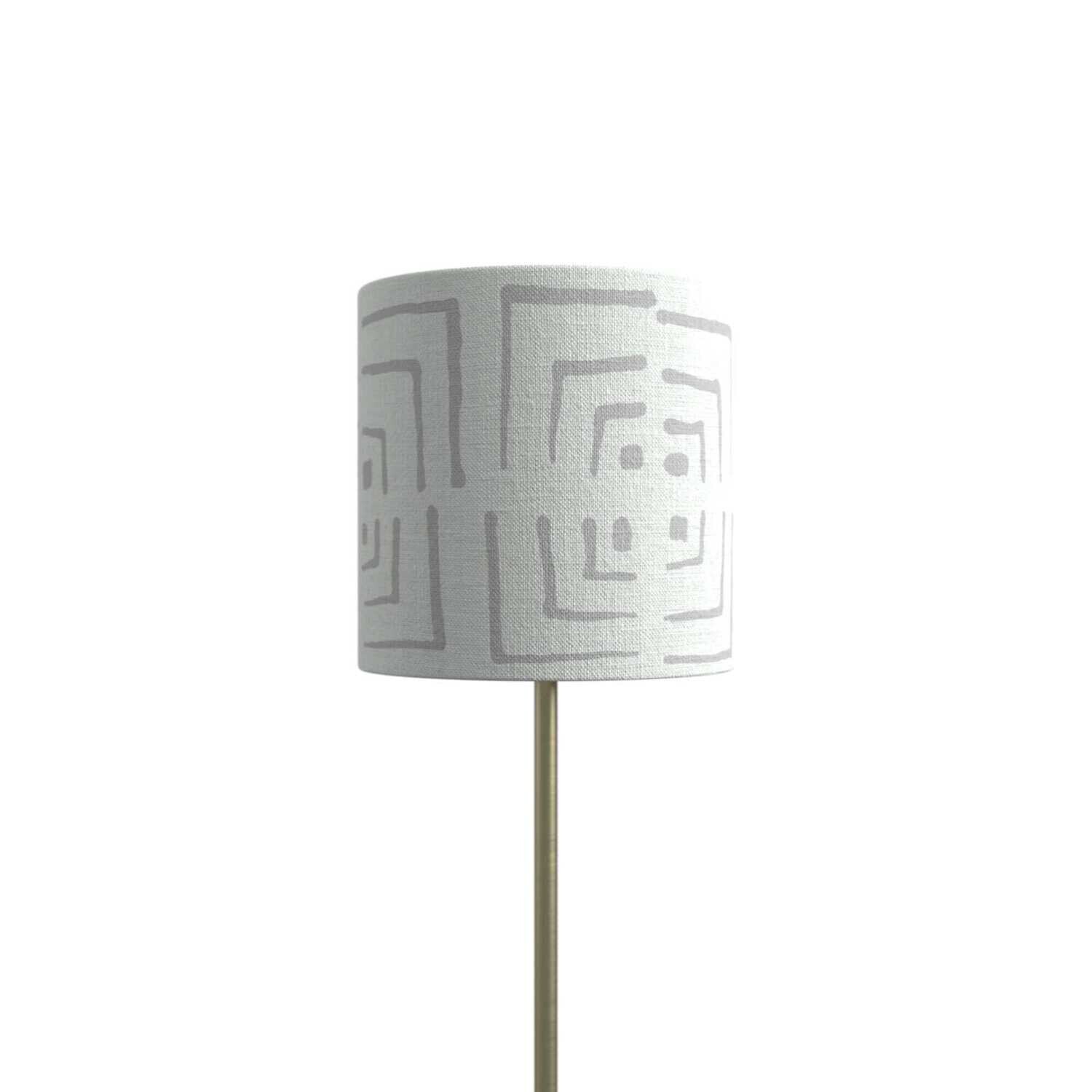 Handcrafted Organic Linen Lampshade - Aperture Pattern -  Custom Montreal Design