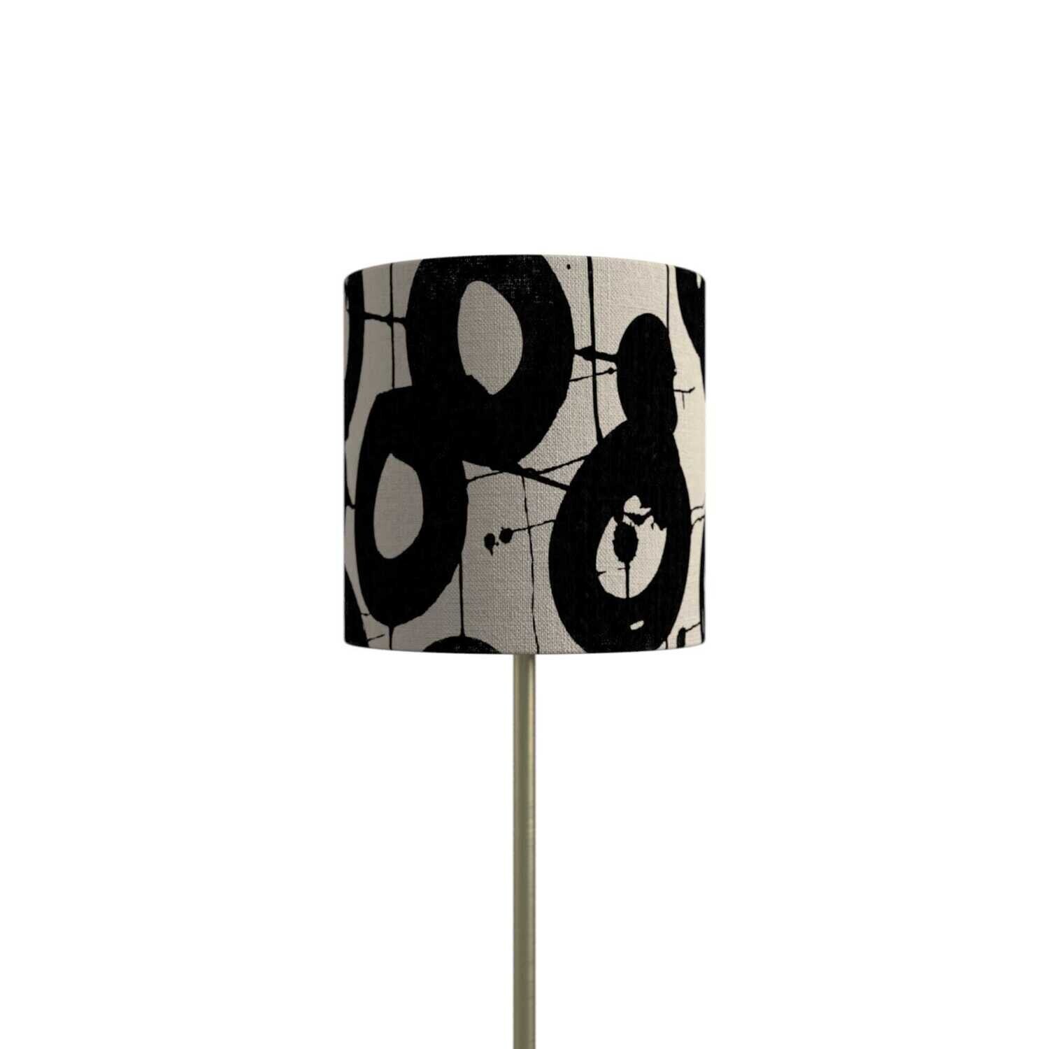 Handcrafted Organic Linen Lampshade - Hotspot | Mono Pattern -  Custom Montreal Design