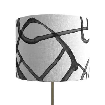 Handcrafted Organic Linen Lampshade - Spill Pattern -  Custom Montreal Design