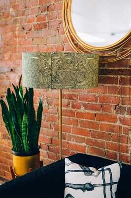 Handcrafted Organic Linen Lampshade - Handbasket | Meadow Pattern -  Custom Montreal Design