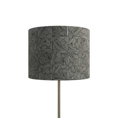 Handcrafted Organic Linen Lampshade - Handbasket | Mono Pattern - Custom Montreal Design