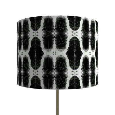 Handcrafted Organic Linen Lampshade - Episodic | Mono Pattern -  Custom Montreal Design