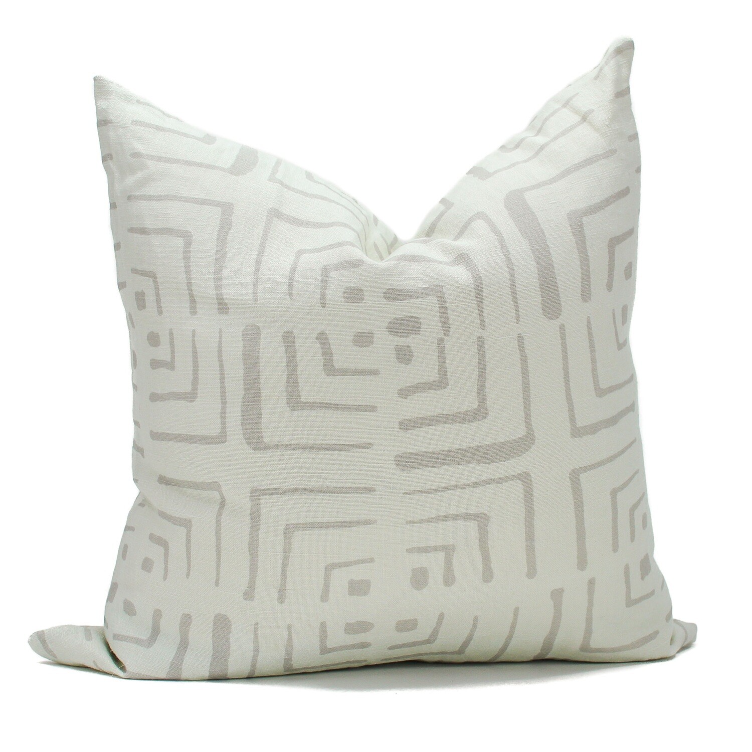 Organic Linen Decorative Pillow - Aperture Pillow Pattern - Handcrafted Montreal