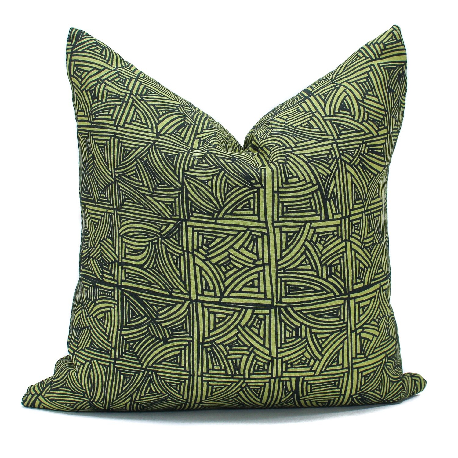 Organic Linen Decorative Pillow - Handbasket | Meadow Pillow Pattern - Handcrafted Montreal