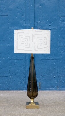 Handcrafted Organic Linen Lampshade - Aperture Pattern -  Custom Montreal Design