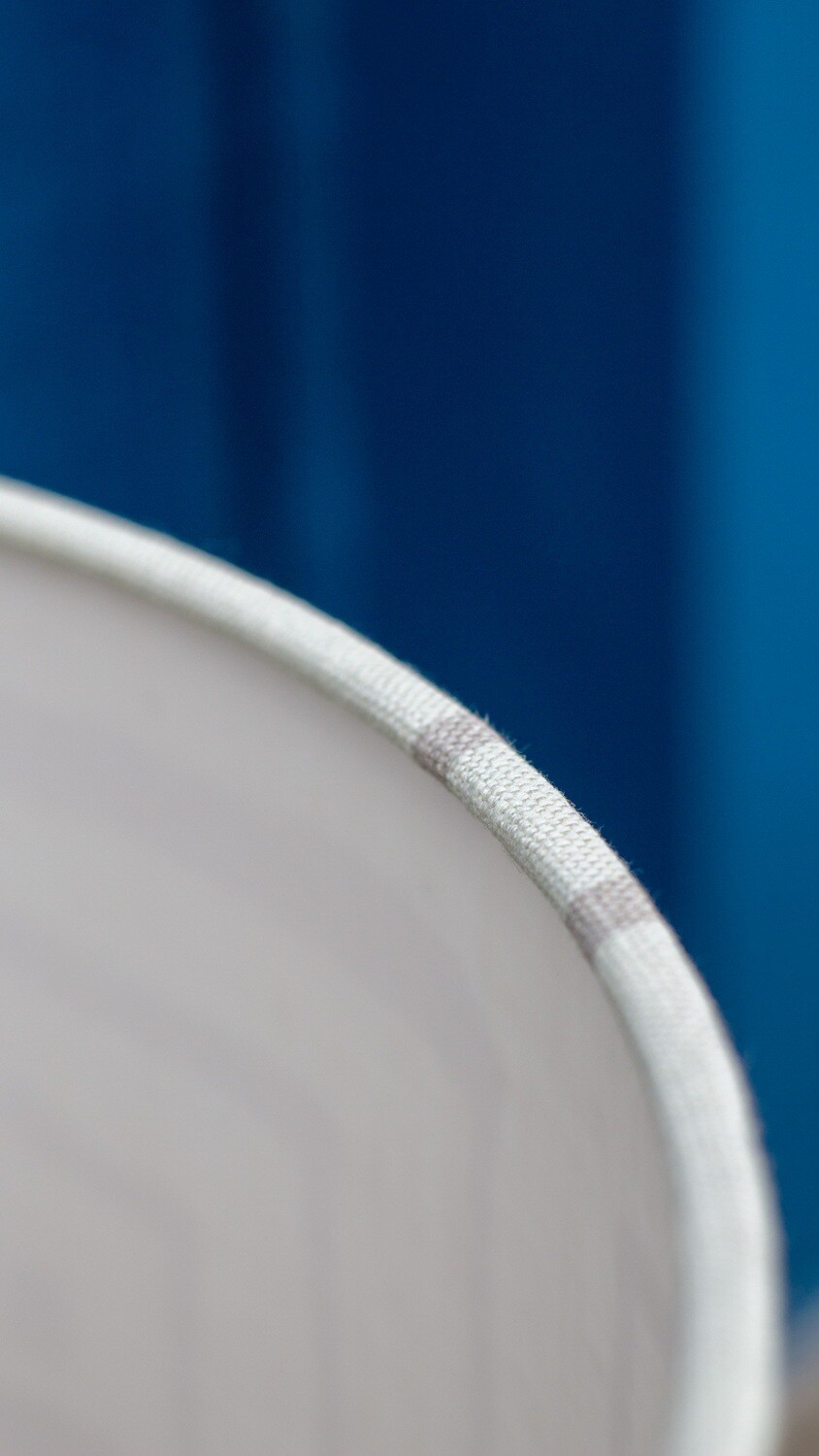 Handcrafted Organic Linen Lampshade - Aperture Pattern -  Custom Montreal Design