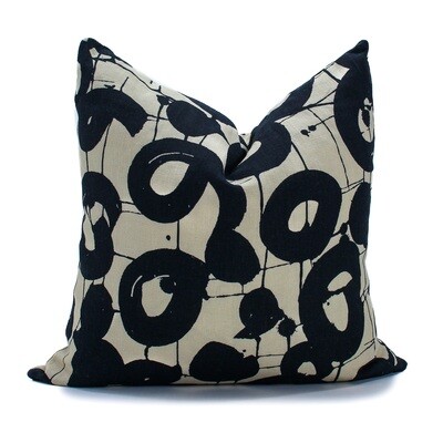 Organic Linen Decorative Pillow - Hotspot | Mono Pillow Pattern - Handcrafted Montreal