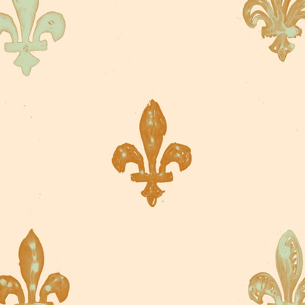Fleurdelisé Wallpaper | Abricot