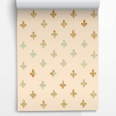 Fleurdelisé Wallpaper | Abricot