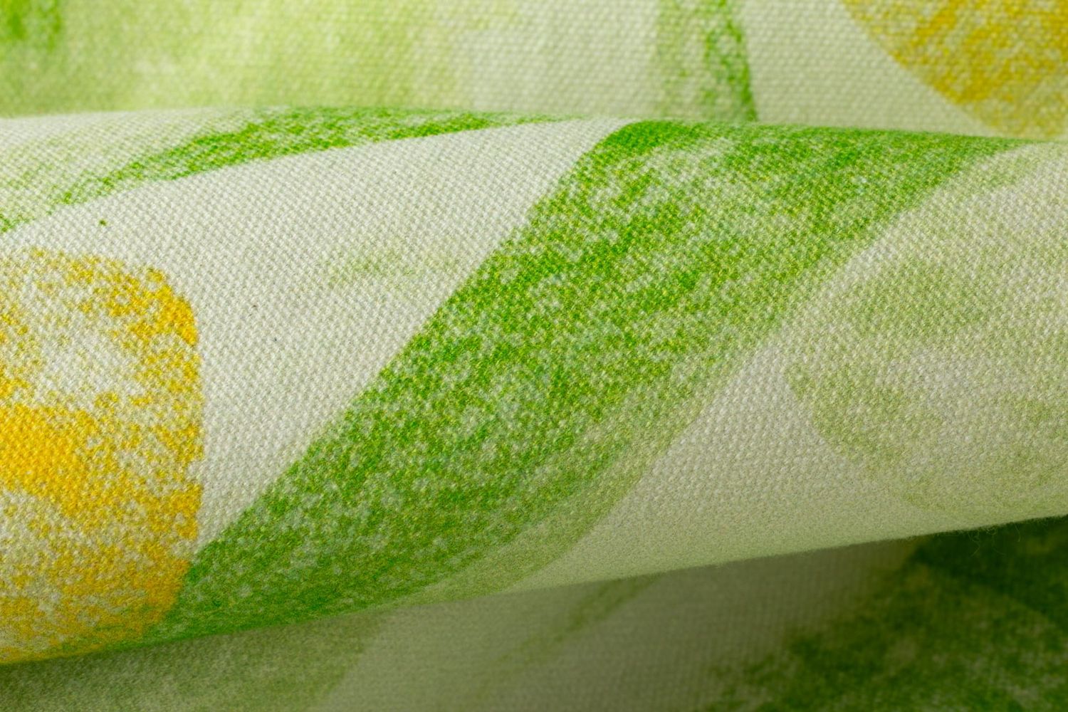 Close-up detail of Iris Leaf fabric showing crisp cut-out edges and texture