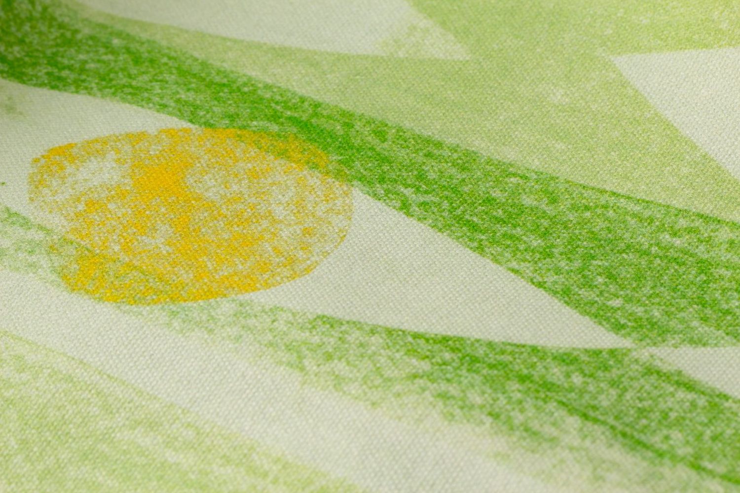 Close-up detail of Iris Leaf fabric showing crisp cut-out edges and texture