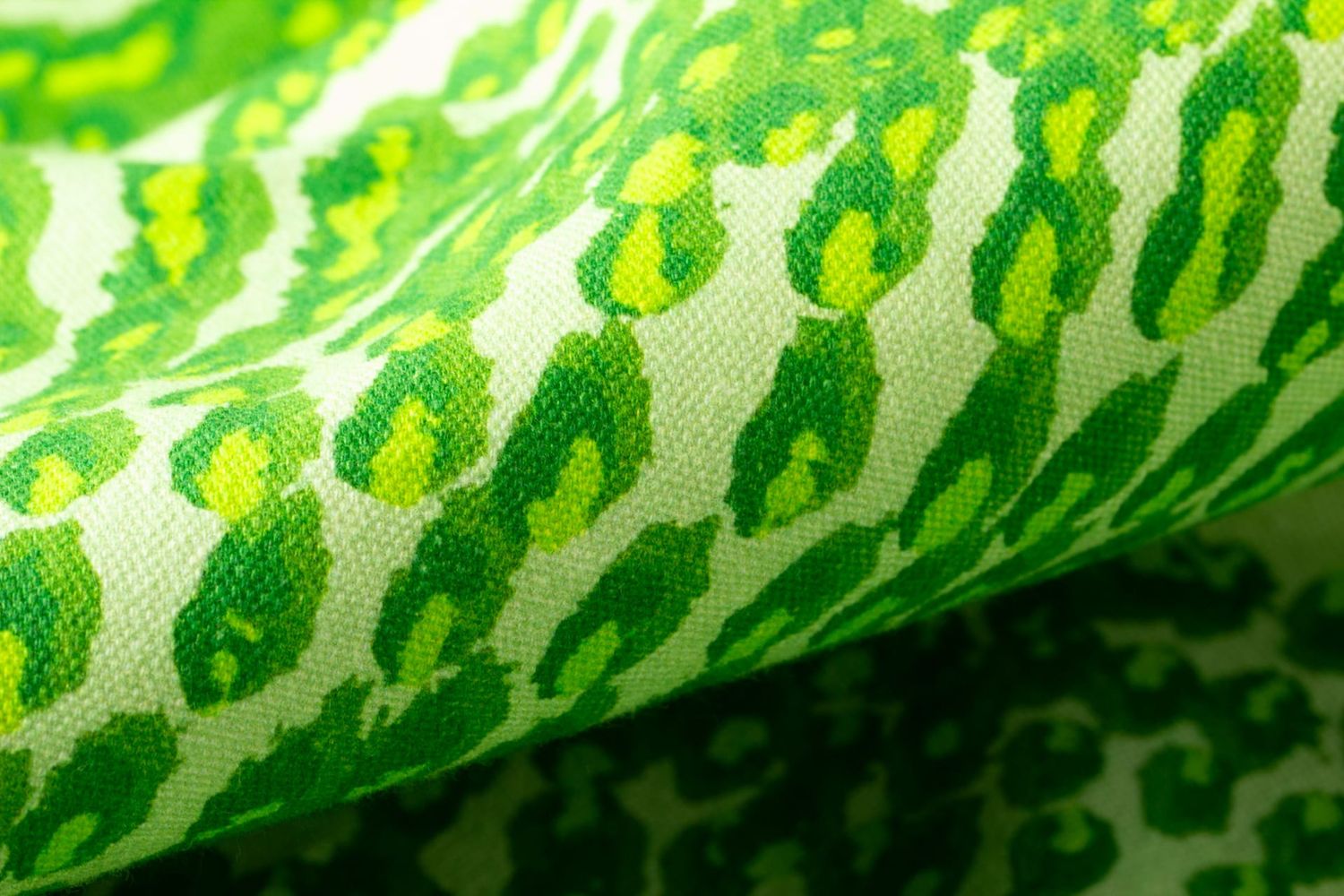 Close-up detail of Pilot Leaf fabric showing flickering flame texture