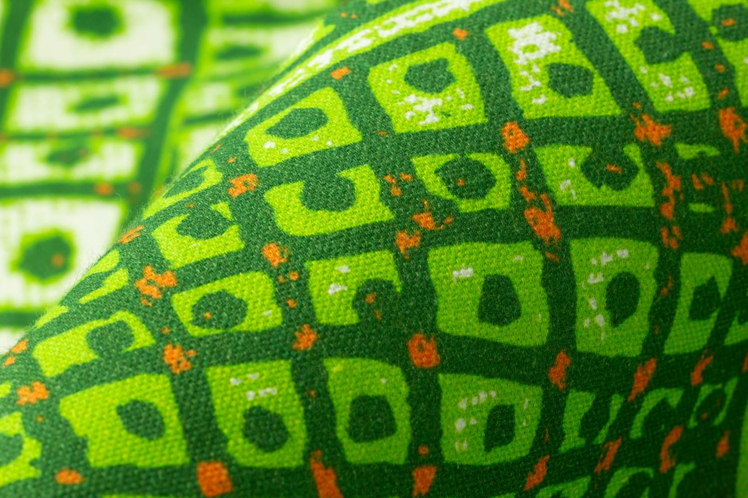 Close-up detail of Quiver Leaf geometric pattern showing hand-drawn cell texture
