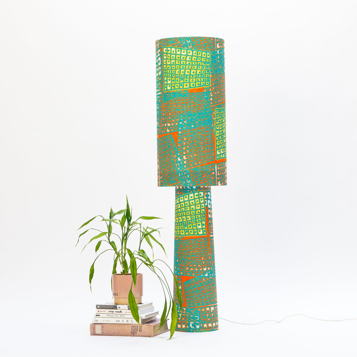 Quiver Flame River fabric styled showing optical vibration effect