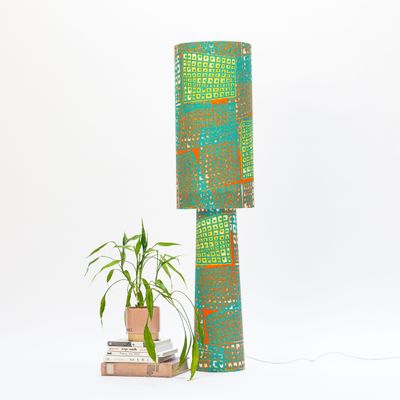 Quiver Flame River fabric styled showing optical vibration effect