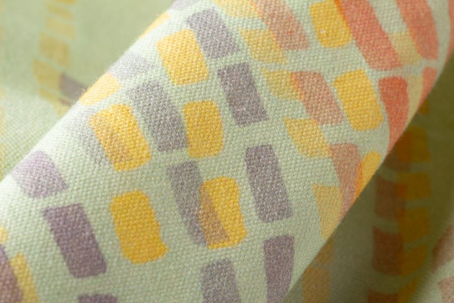 Close-up detail of Swan Flame fabric texture showing hand-drawn rippling marks
