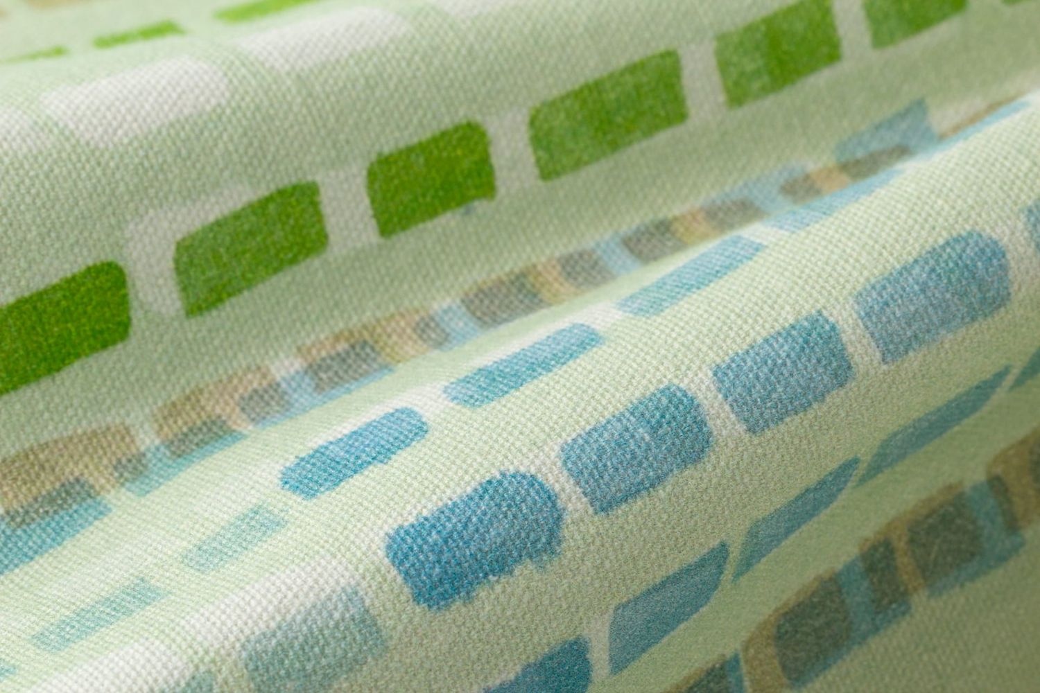 Close-up detail of Swan Leaf fabric texture showing hand-drawn rippling marks