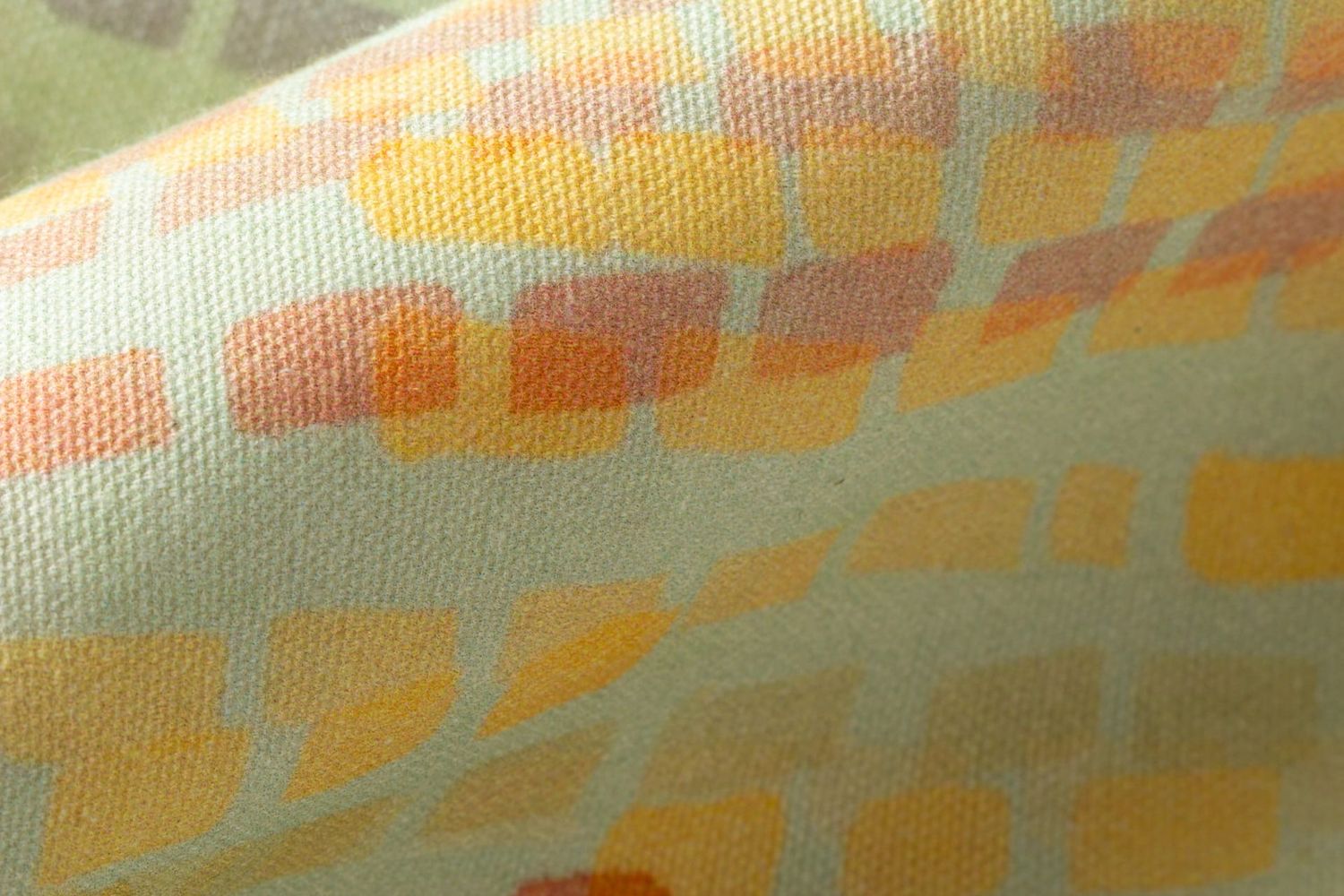 Close-up detail of Swan Flame fabric texture showing hand-drawn rippling marks