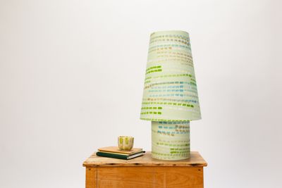 min/max Medium Table Lamp - Swan | Leaf Fabric