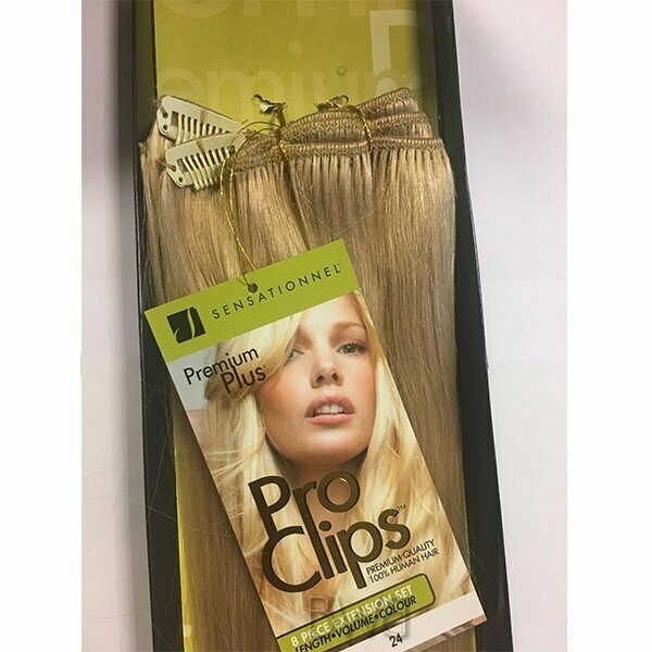 Sensationnel Premium Plus Echthaar 8-piece Clip-Ins 50 cm / 18 inch