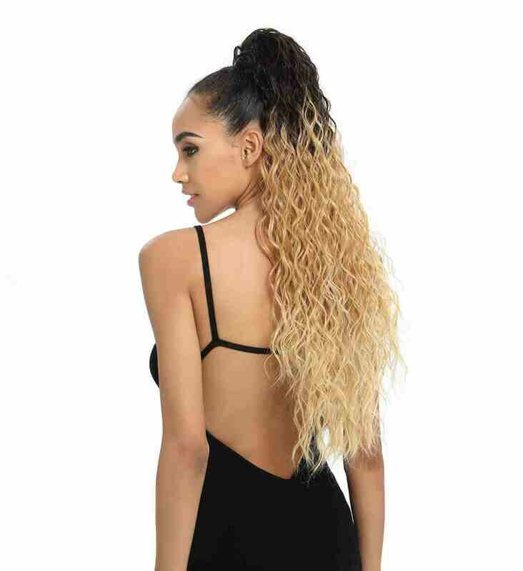 Haar-Zopf (Pferdeschwanz) gelockt - 75 cm / 30 inch Haar-Zopf (Pferdeschwanz) gelockt - 75 cm / 30 inch