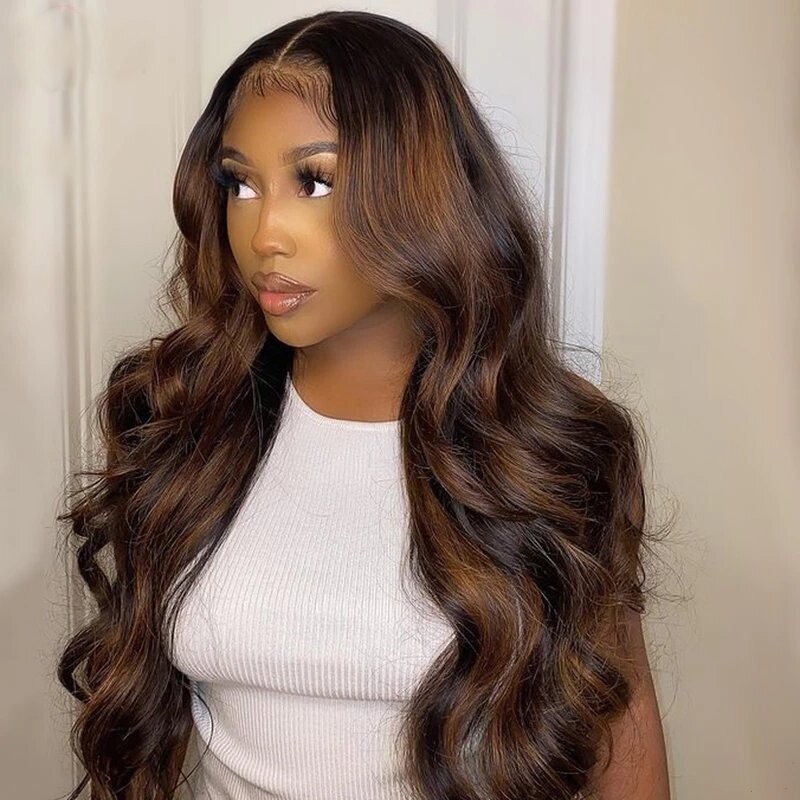 Echthaar-Perücke 13 x 4 Lace Frontal Brazilian Remy Haar - Gewellt