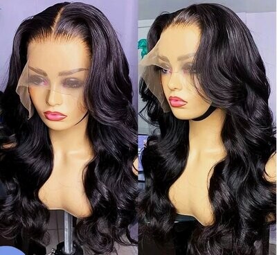 Echthaar-Perücke 13 x 4 Lace Frontal Brazilian Remy Haar - Gewellt