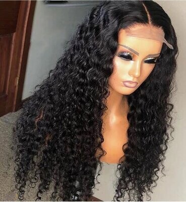 Echthaar-Perücke 13 x 4 Lace Frontal Brazilian Remy Haar - Curly