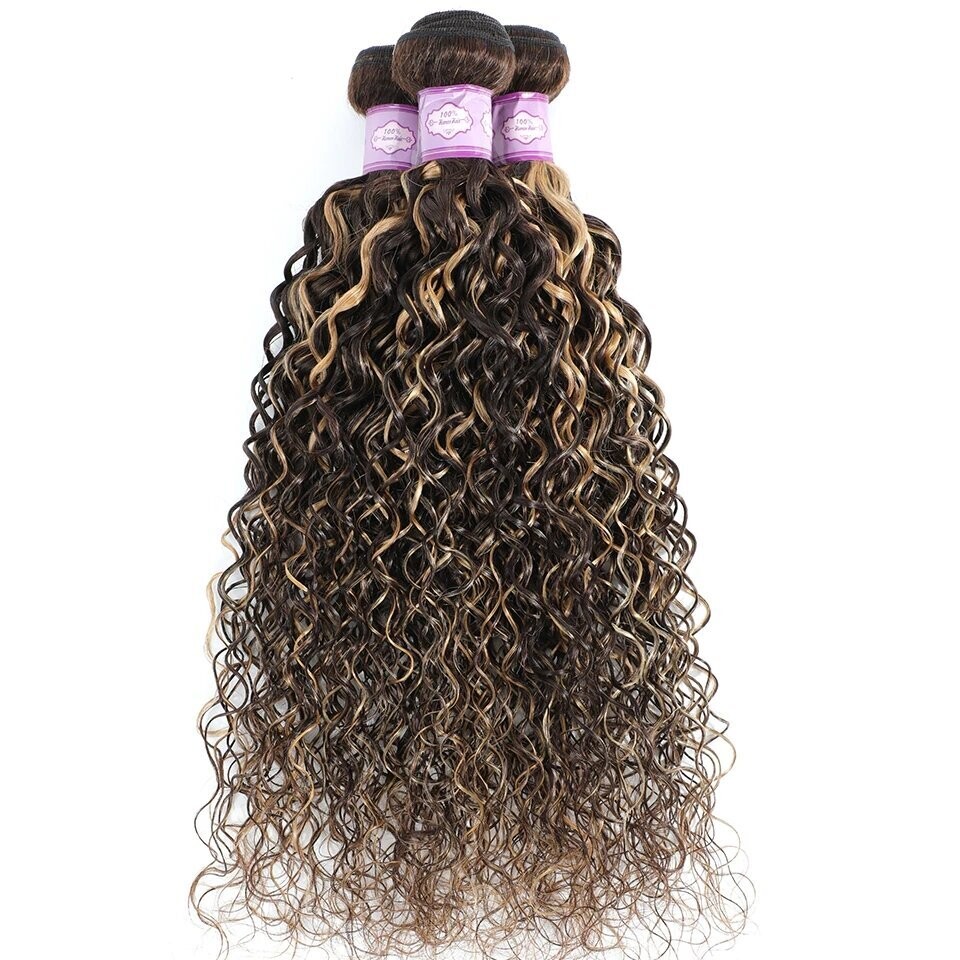 Echthaar-Tressen - Water Wave - 70 cm / 28 inch - Farbe P4/27