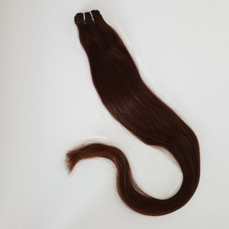 Indisches Tempelhaar  - Glatt - Dunkelbraun - ab 60 cm